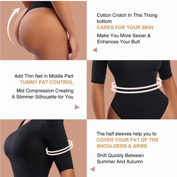 Gorgeous Bodysuit for Women Tummy Control Seamless Thong bodysuit Top😍 - Picture 6 of 7